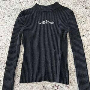 BEBE black knit sweater